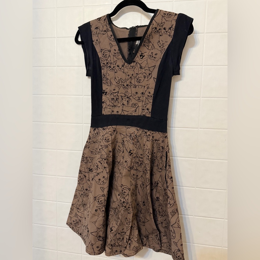 RARE NOOWORKS Cat Print Dress
